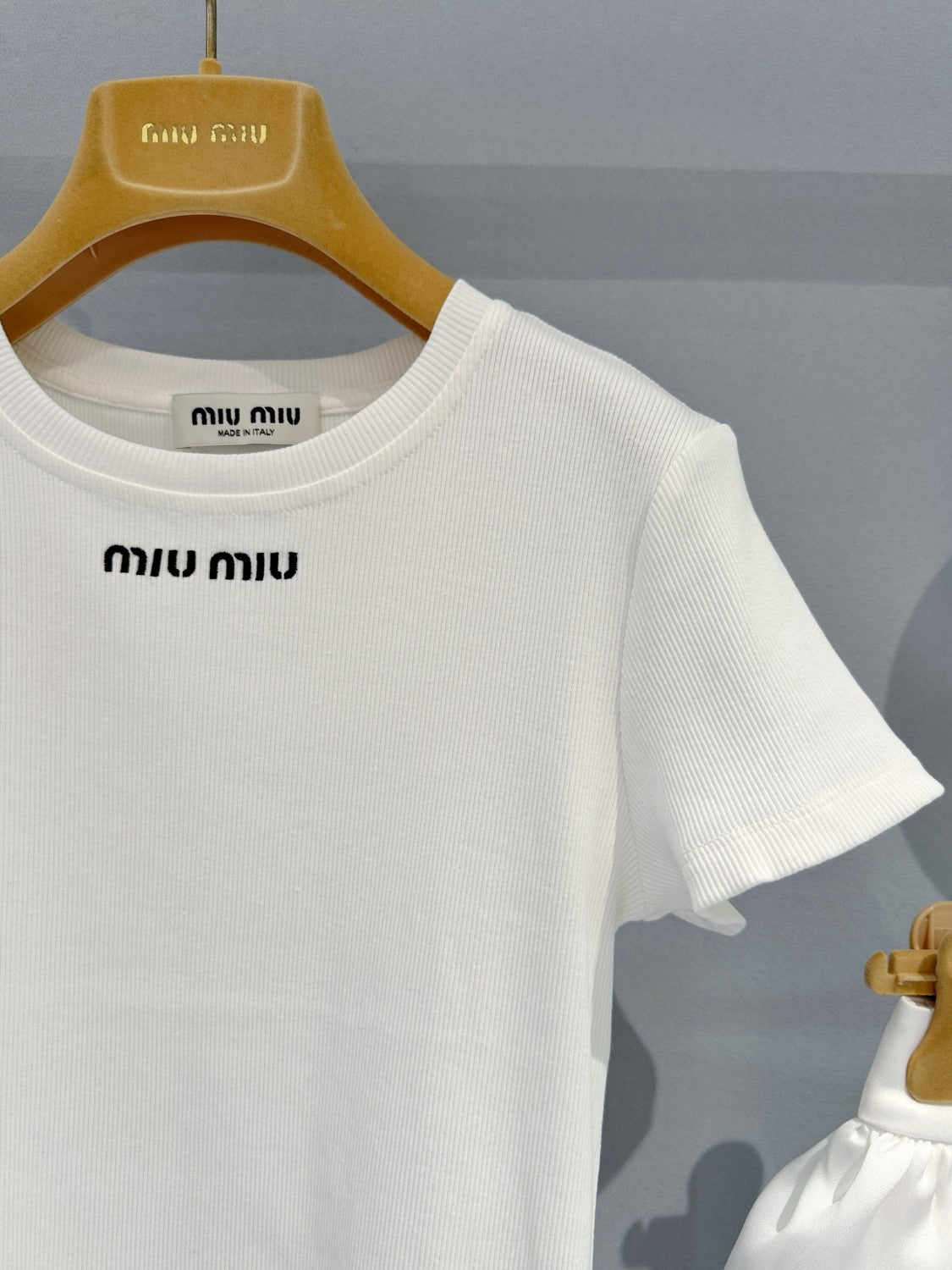 Women's Summer Embroidery Letter Print Solid Color Round Neck Cotton Short Sleeve T-Shirt #76164