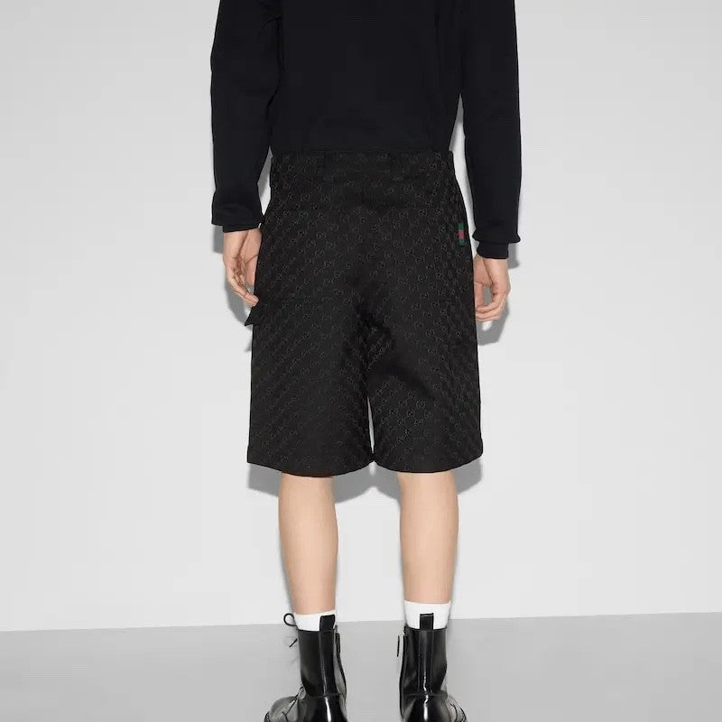 Men's Summer Solid Color Canvas Letter Print Zipper Casual Shorts #73245