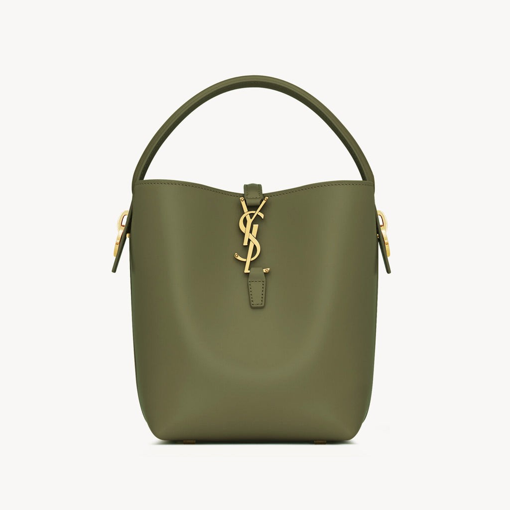 YS Women's LE 37 Logo Hook Buckle mini Small Glossy Solid Color Bucket Bag Suede Leather Handbags Casual Bags 7490362R20W9207 #81334