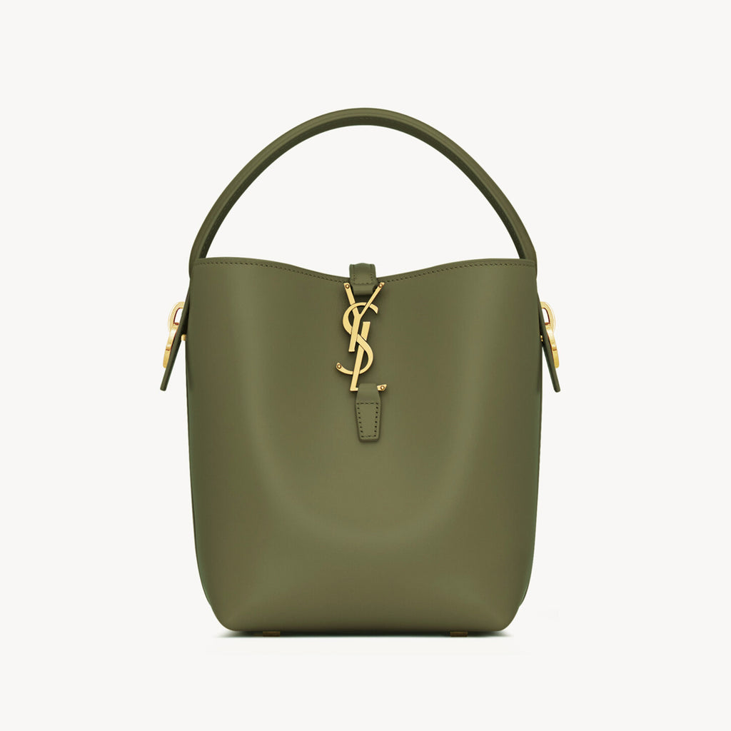 YS Women's LE 37 Logo Hook Buckle mini Small Glossy Solid Color Bucket Bag Suede Leather Handbags Casual Bags 7490362R20W9207 #81334