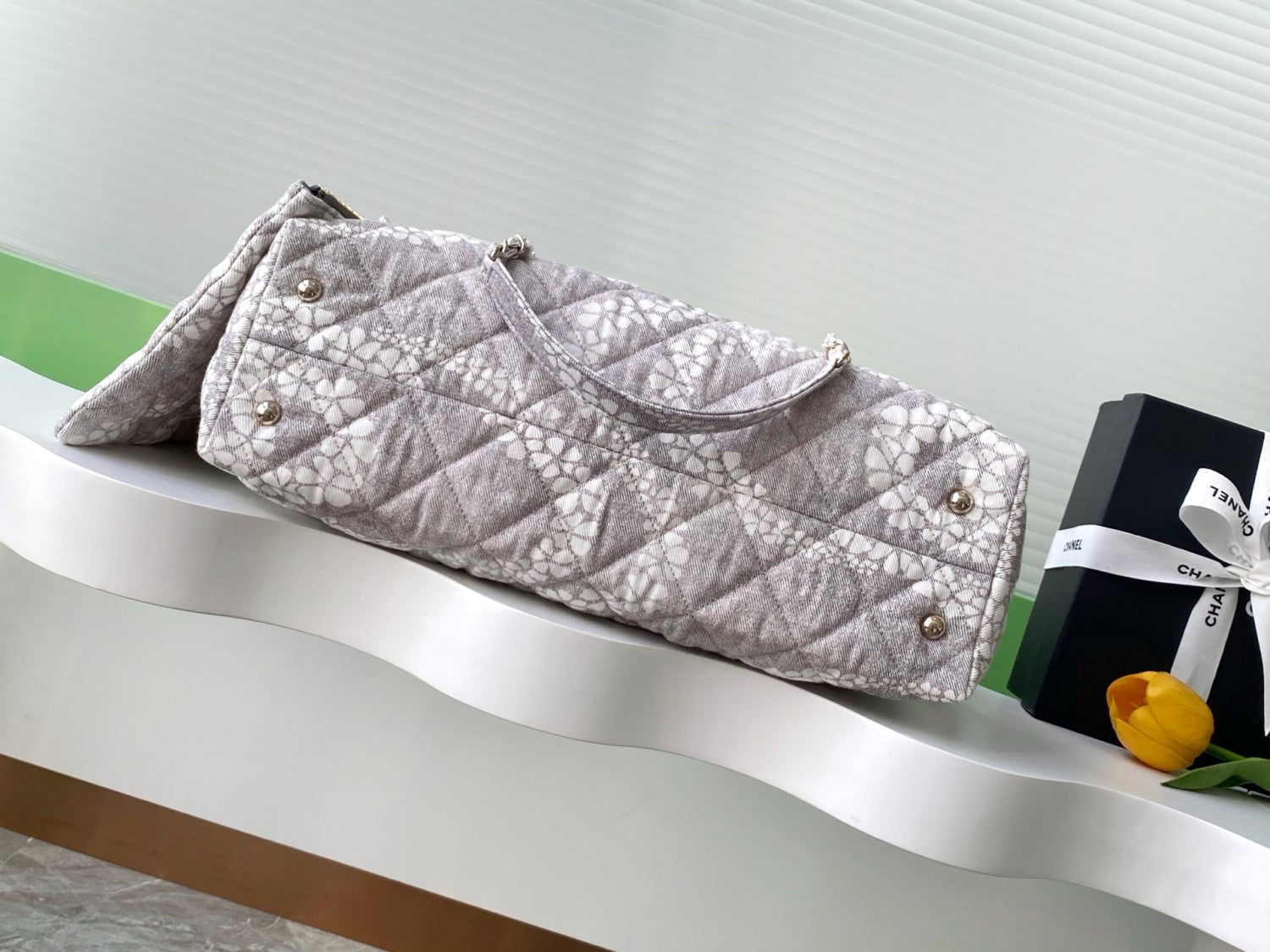 Women's Solid Color Chain Cherry Blossom Print Cotton Shoulder Bag Bags #77446