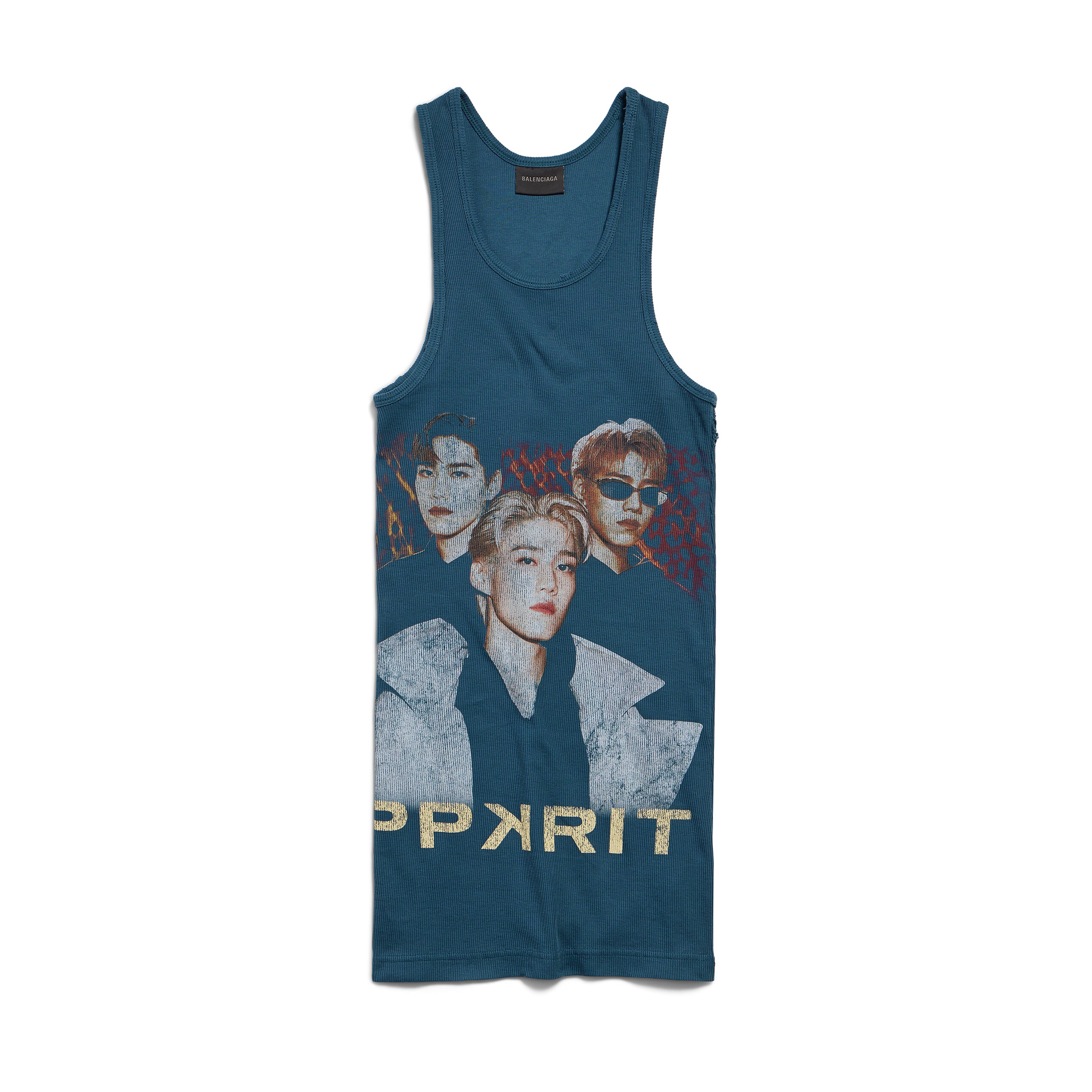 Women's Summer High Street PP KRIT Round Neck Sleeveless Solid Color Cotton Plain Knit Stretch Vest Style Top Ngvp #1769