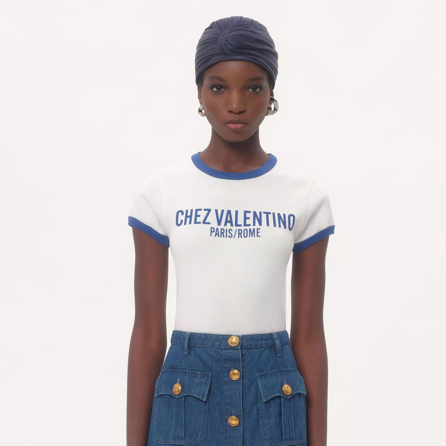 Women's Summer Colorblocked Letter Round Neck Solid Color Straight Jersey Cotton Short Sleeve T-Shirt #71887