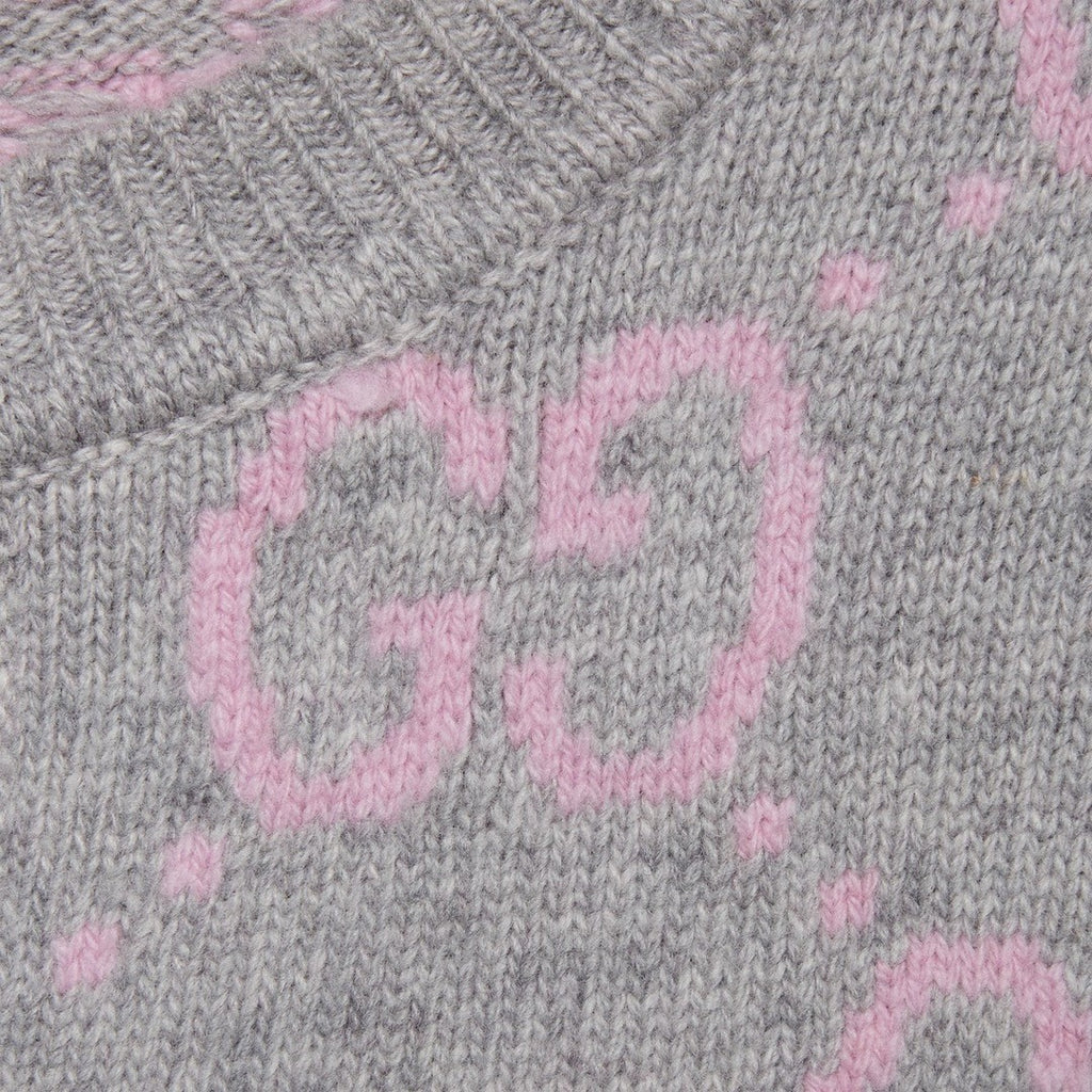 Women's Fall And Winter Double G Knit Round Neck Single Breasted Long Sleeved Jacket Sweater #73276