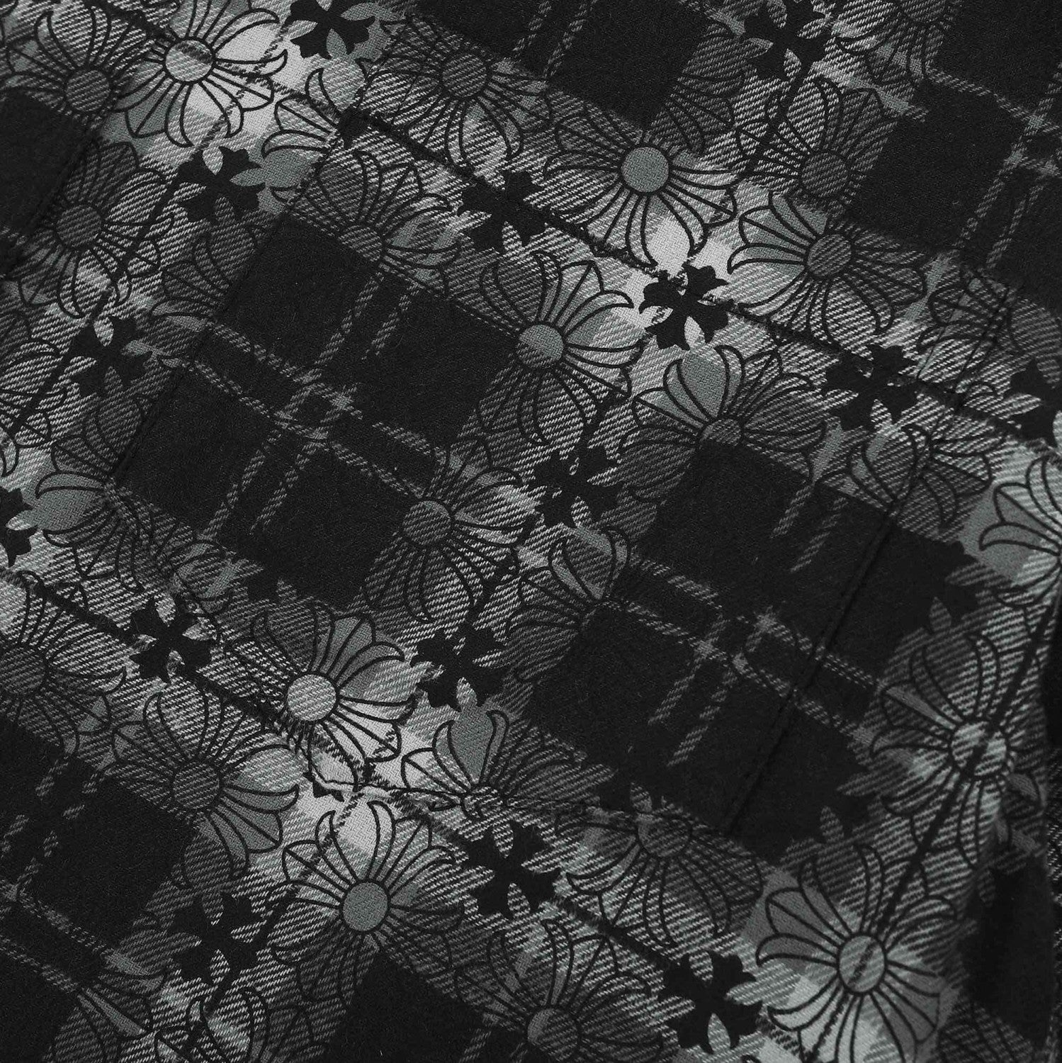 Men's Spring and Autumn Dark Logo Lapel Single Breasted Long Sleeve Shirt #99127