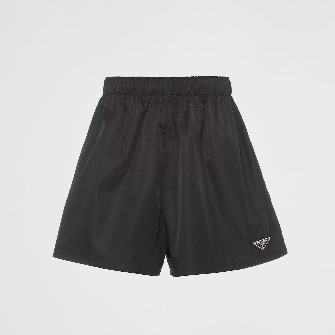 Women's Summer Solid Color Stretch Waistband Nylon Shorts #75731