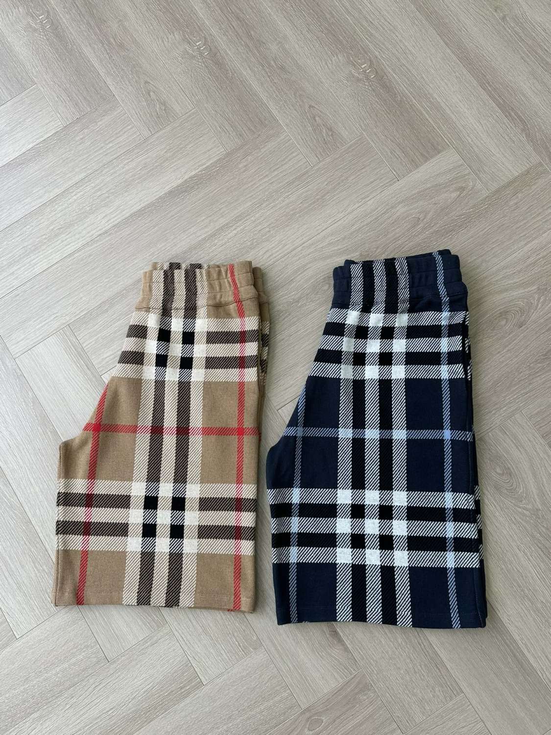 Men's Summer Colour Block Check Full Print Mid Waist Elasticated Shorts Pants #99537