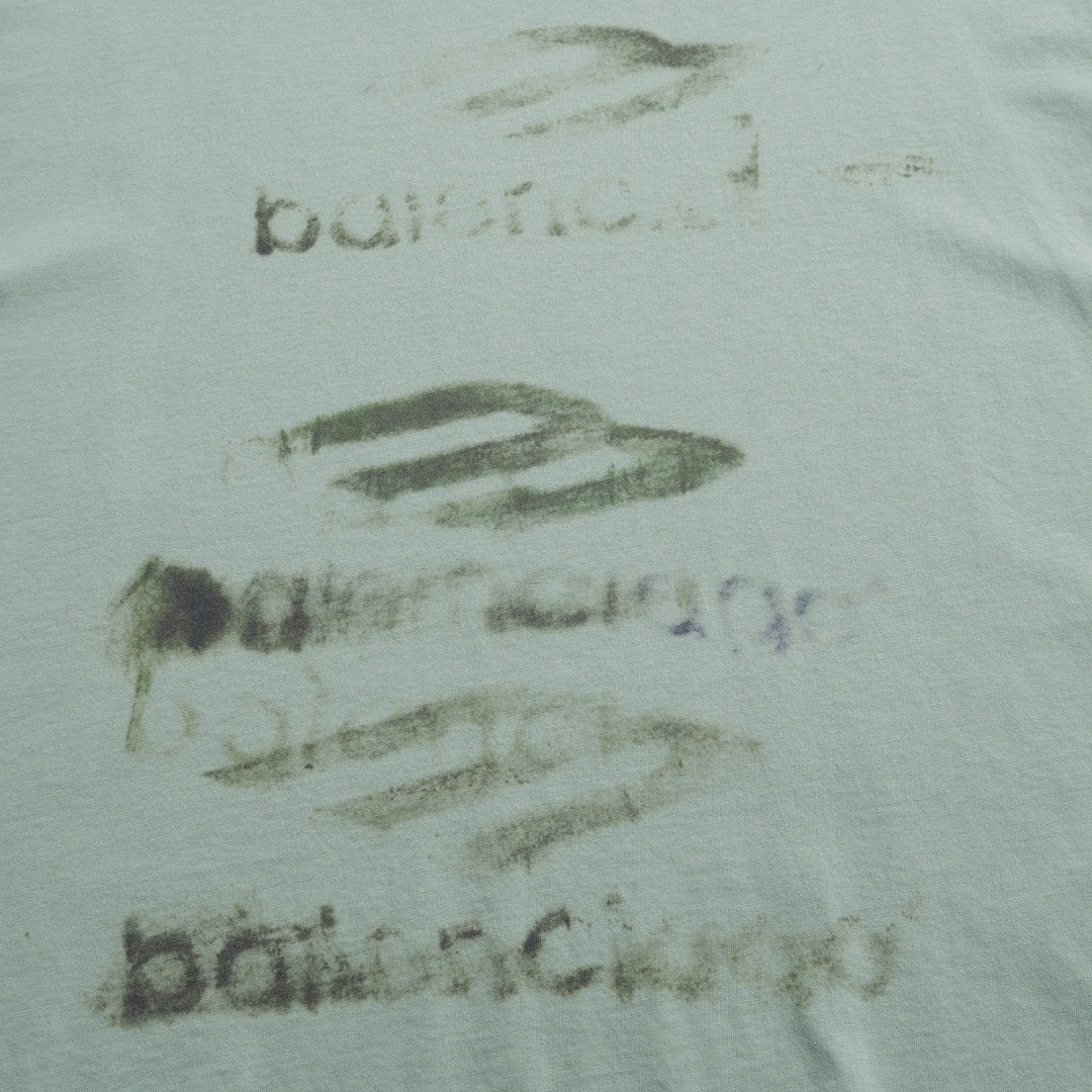 Women's Summer Solid Color Cotton Graffiti Printed Brushed Regular Fit Round Neck Short Sleeve T-Shirt #75421