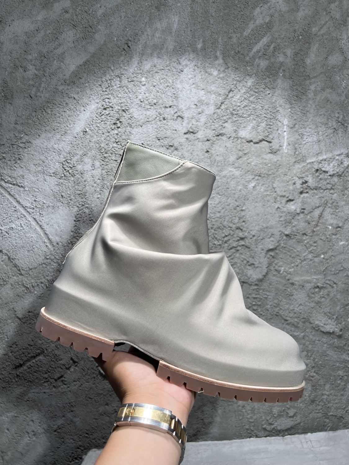 424 Men's 2024SS autumn and winter pleated cowhide Boots Shoes #82522A