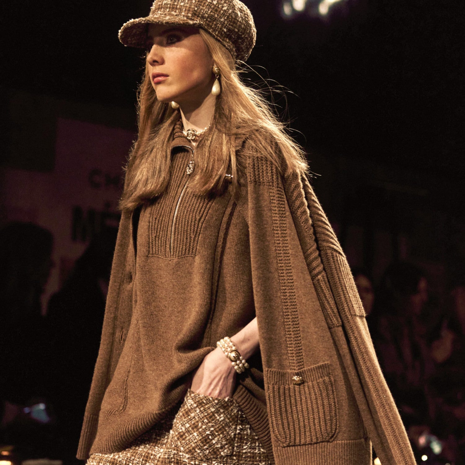 Women's Spring And Autumn Brown Zipper Vintage Fashion Cashmere Knit Vest Sleeveless Single Breasted Top Ngvp #8941