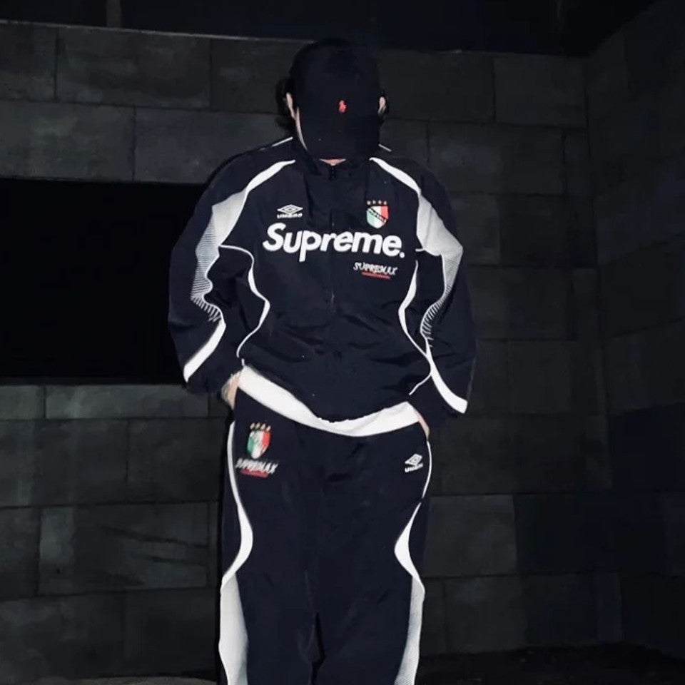 x Umbro Men's Women's Spring & Autumn Solid Color Zipper Loose Waterproof Nylon Hooded Long Sleeve Track Jacket #71417