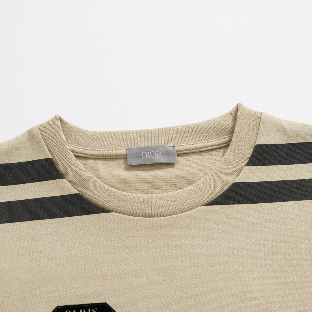 CD Men's Summer Solid Color Letter Logo Printed Loose Round Neck Short Sleeve T-Shirt #98448