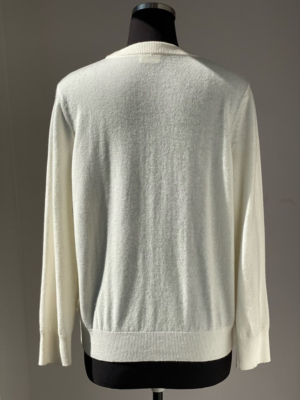 Women's Spring And Summer Solid Color Round Neck Cashmere Knit Sweater #74482