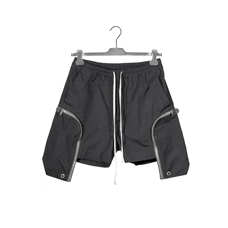 Casual shorts with zippered large pockets #91112