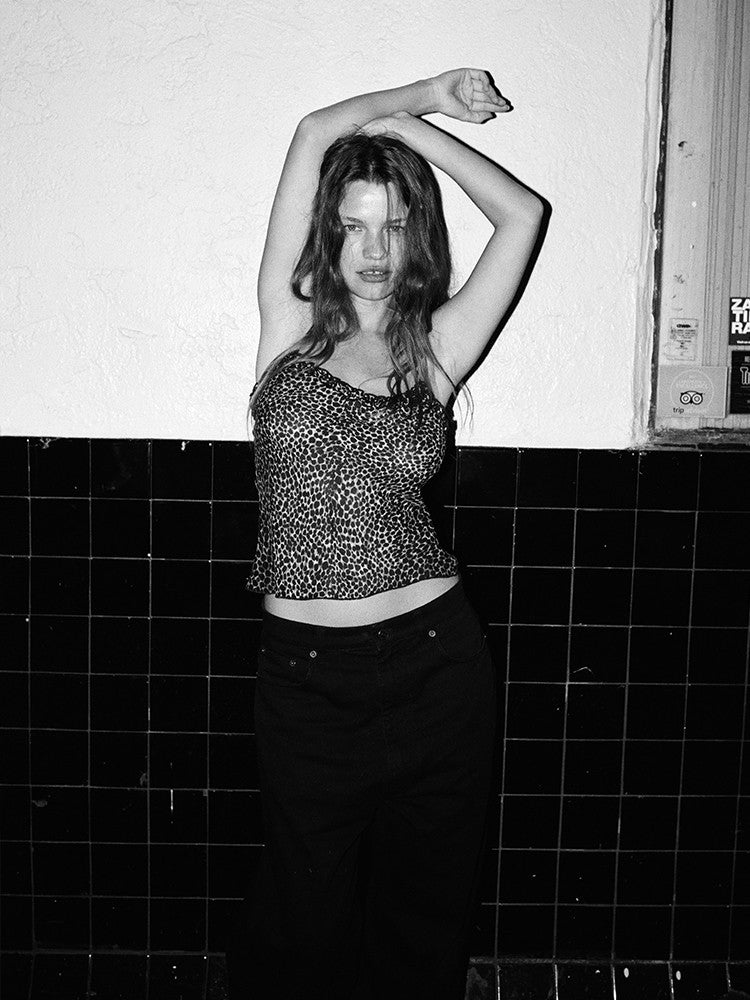 Realisation Par Women's Summer Leopard Print Short Silk Thin Sleeveless Camisole Vest Pullover Top Ngvp #1948