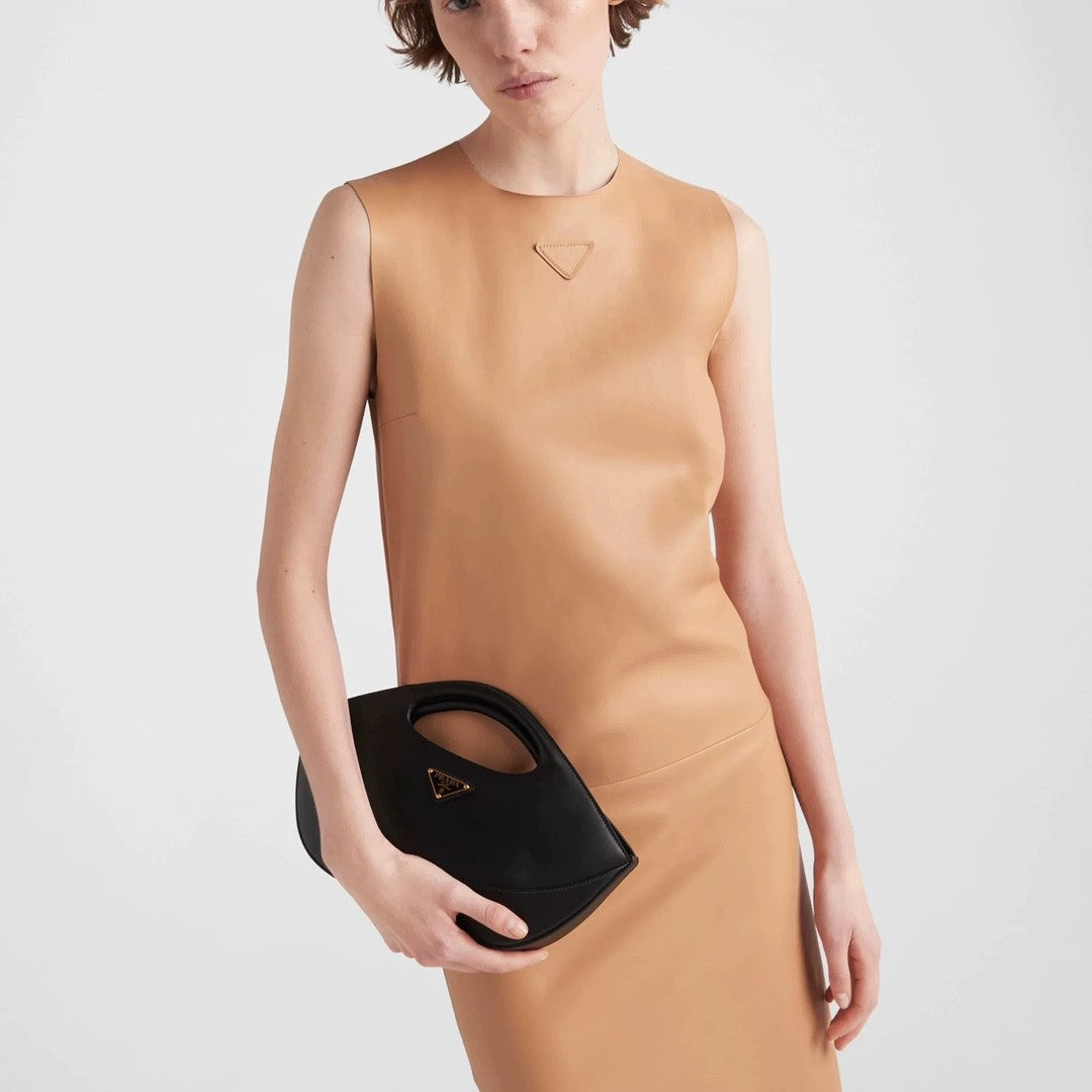 Women's Fashion Luxury Spring And Summer Round Neck Leather Sleeveless Vest Dress Lambskin Comfortable Trend Temperament Dresses #71957