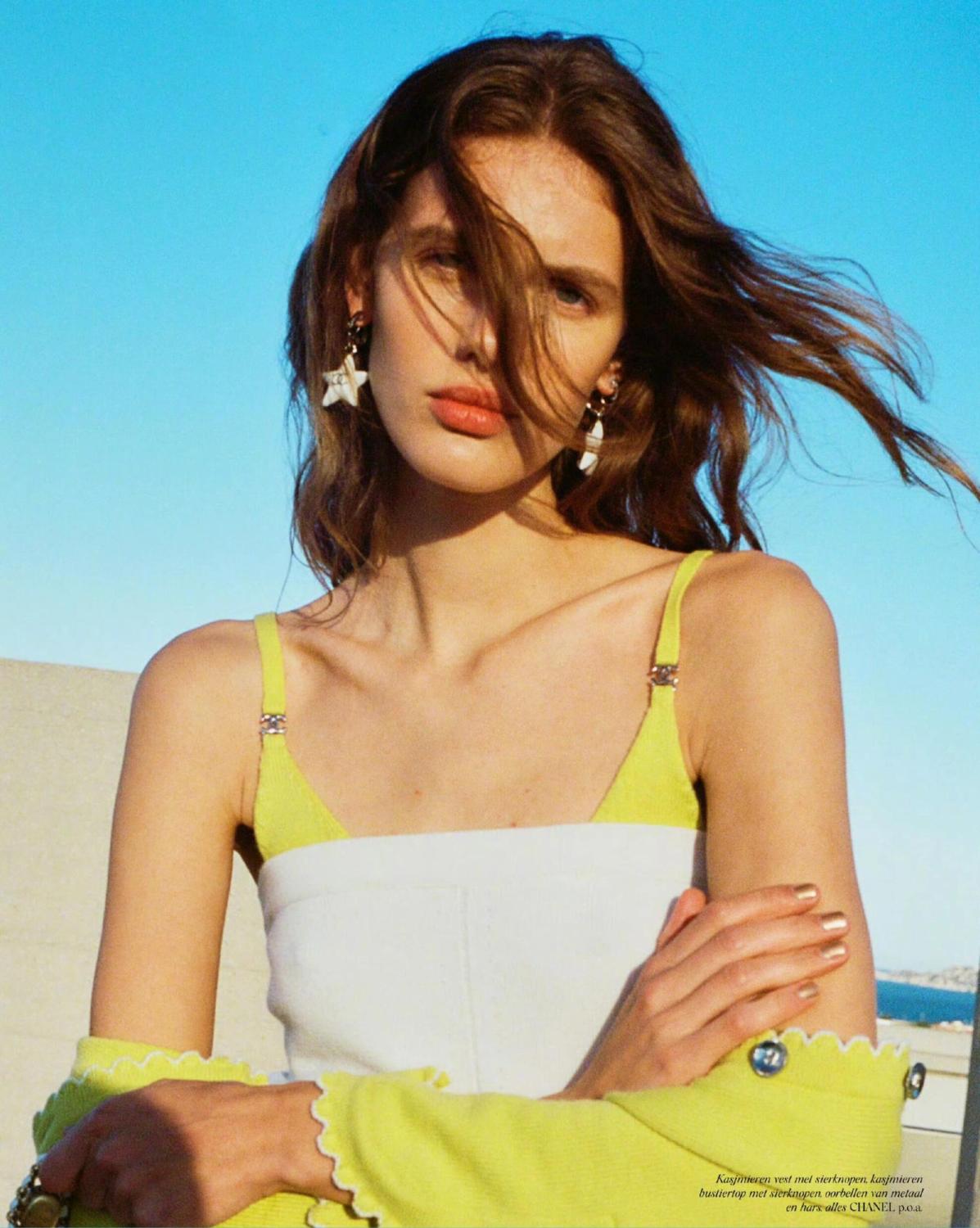 Women's Spring And Autumn Logo Colorblocking Knit Top Fashion Camisole #76687