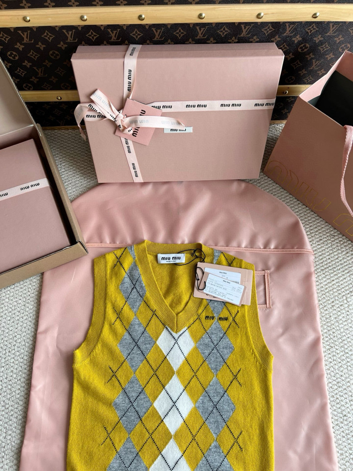 Women's Fall/winter Fashion Casual V-neck Letter Print Pullover Cashmere Vest #78463