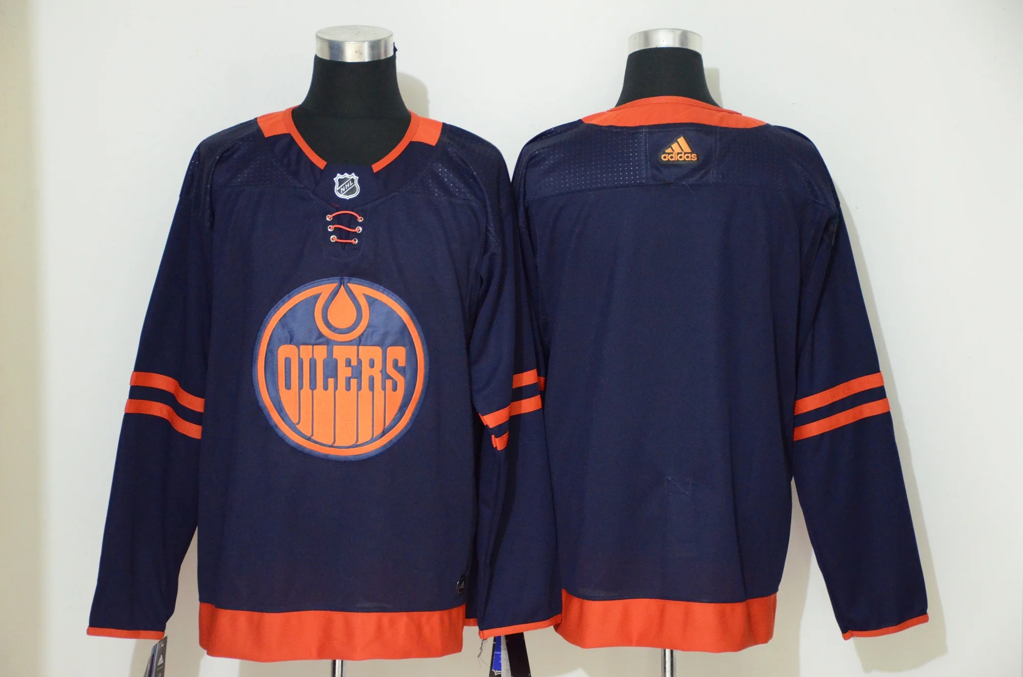 Edmonton Oilers Alternate Jersey – Navy Blue with Bold Orange Detailing