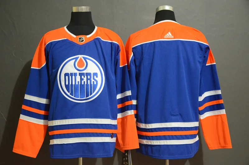 Edmonton Oilers Home Jersey – Royal Blue with Bold Orange Accents