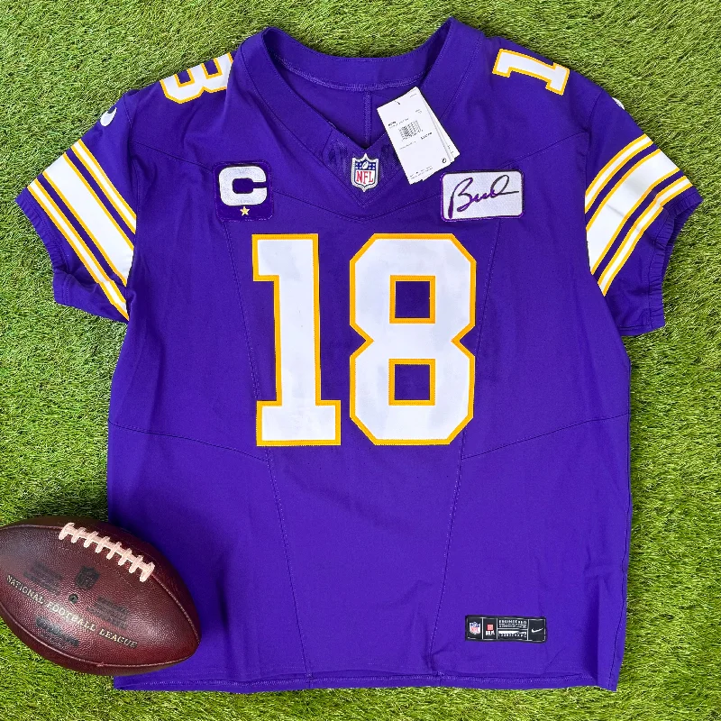 Minnesota Vikings 2023 Justin Jefferson Throwback NFL Football Jersey  