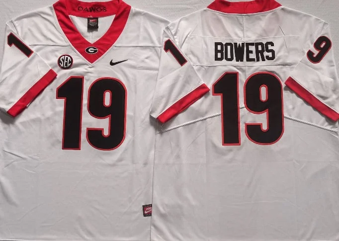 Brock Bowers Georgia Bulldogs Jersey white