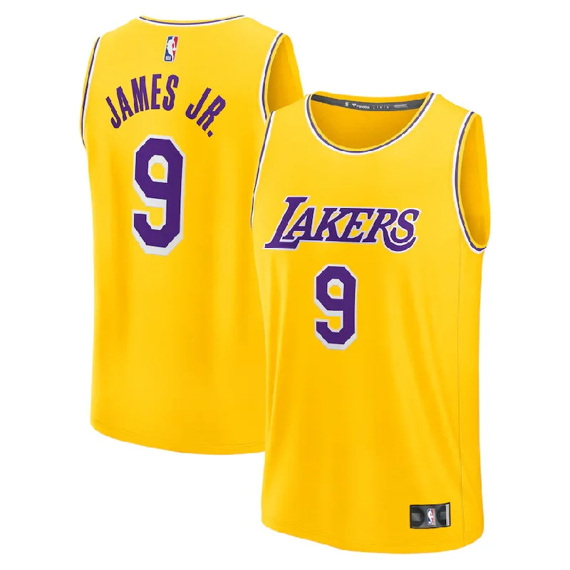 Bronny James Los Angeles Lakers Official NBA Jersey yellow