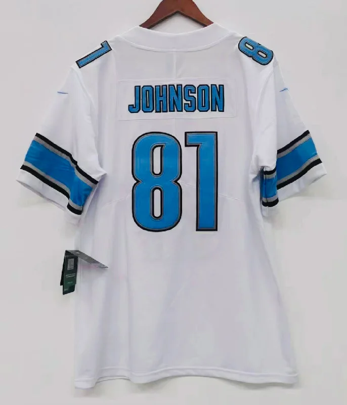 Calvin Johnson Detroit Lions Official NFL Nike Jersey white