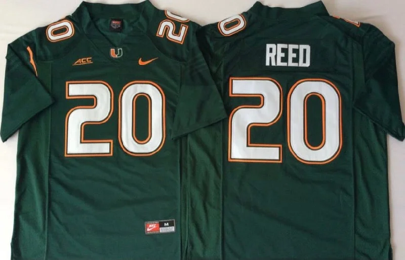 Ed Reed Miami Hurricanes Jersey Green