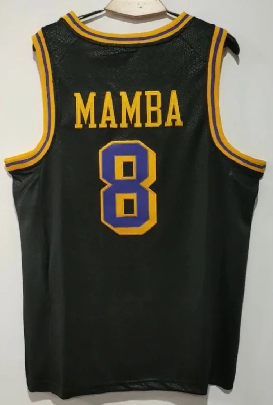 Kobe Bryant Los Angeles Jersey Black MAMBA snake skin