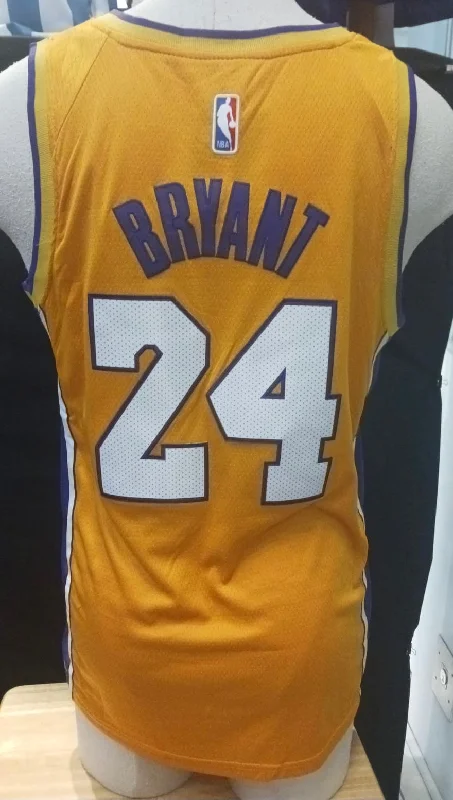 Kobe Bryant Los Angeles Lakers Jersey #24 Yellow Nike