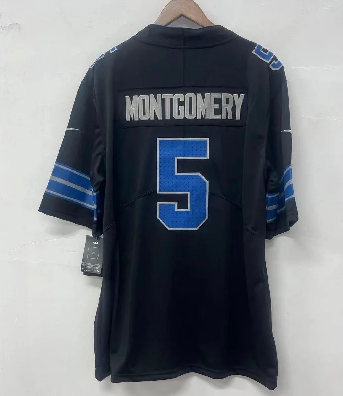 David Montgomery Detroit Lions Official NFL Jersey Nike Black