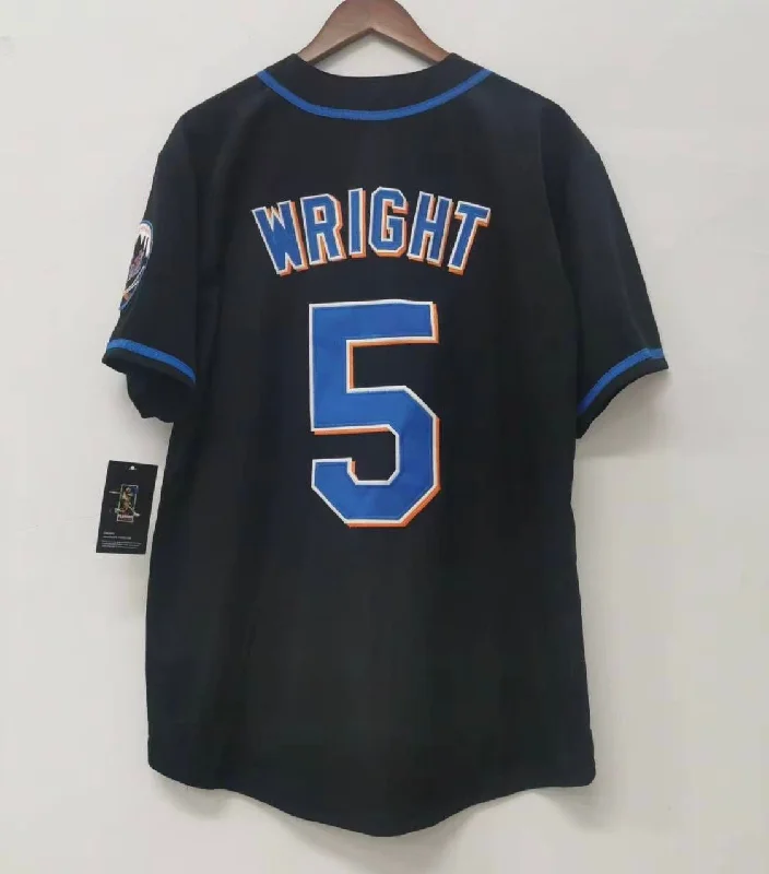 David Wright New York Mets Jersey Majestic Black