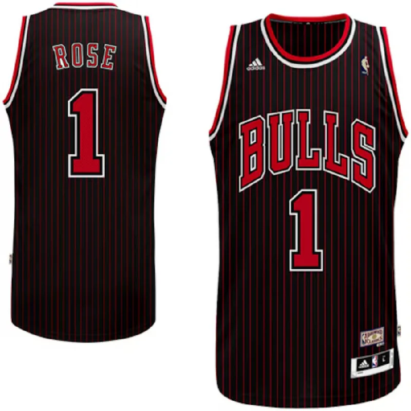 Derrick Rose Chicago Bulls Official NBA Adidas Jersey black