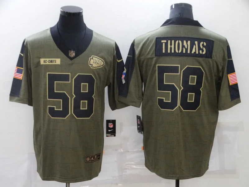 Derrick Thomas Kansas City Chiefs military salute to service Jersey