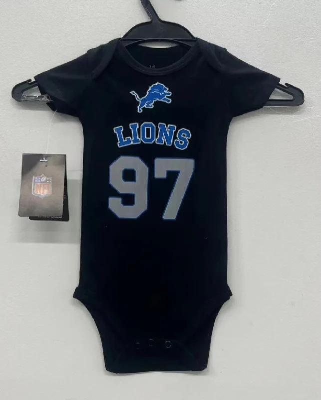 Detroit Lions Aiden Hutchinson baby onesie creeper snap suit b/t