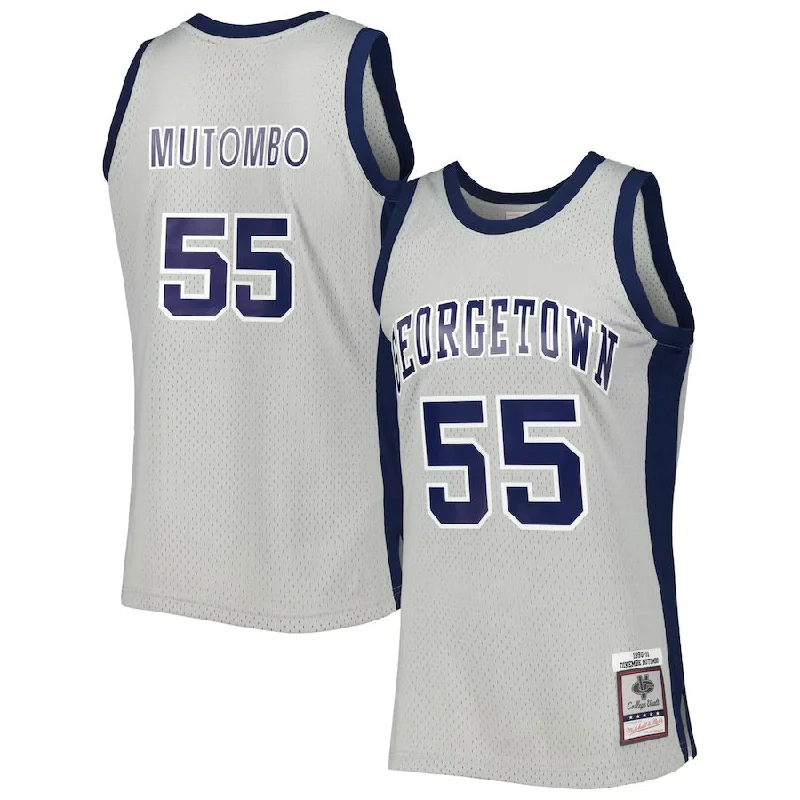 Dikembe Mutombo Georgetown Hoyas Stitched blue NIKE Jersey