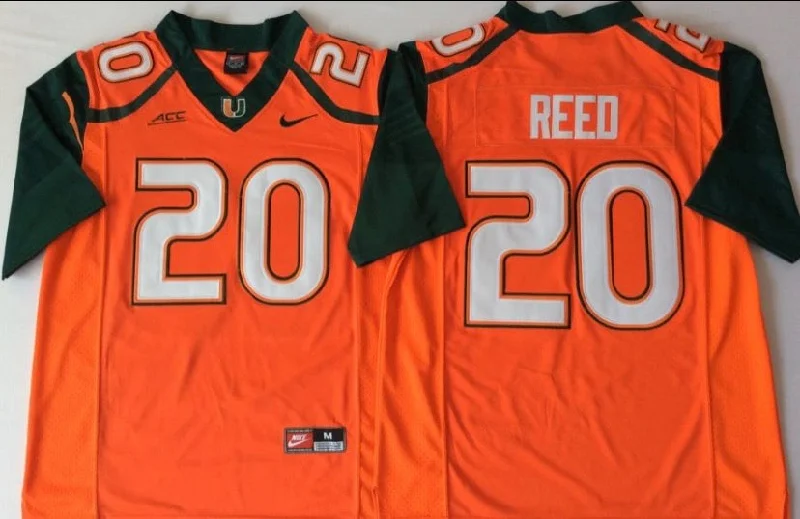 Ed Reed Miami Hurricanes NCAA Jersey  Orange