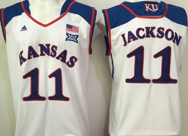 Elmarko Jackson Kansas Jayhawks jersey Adidas