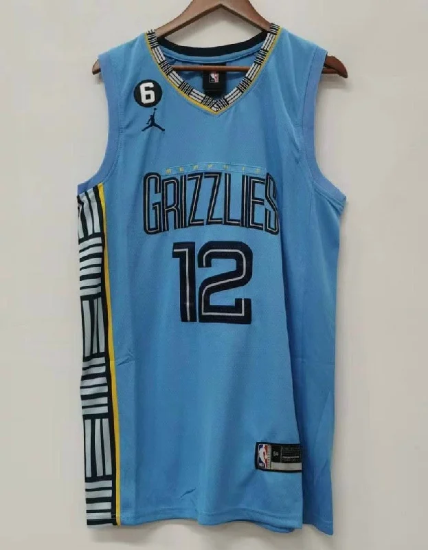 JA Morant Memphis Grizzlies NBA official Jersey Jordan Brand … Bill Russell #6 patch