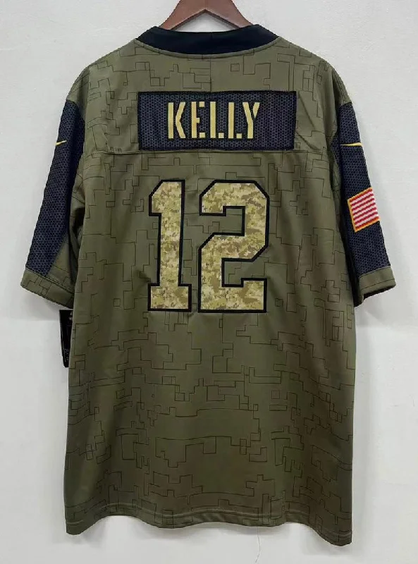 Jim Kelly Buffalo Bills military salute to service Jersey