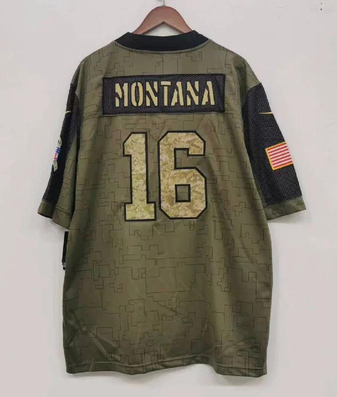 Joe Montana San Francisco 49ers military salute to service Jersey