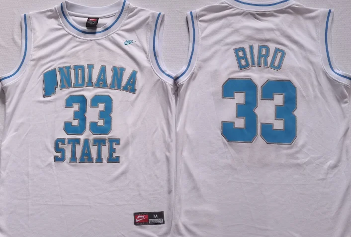 Larry Bird Indiana State Jersey NIKE white