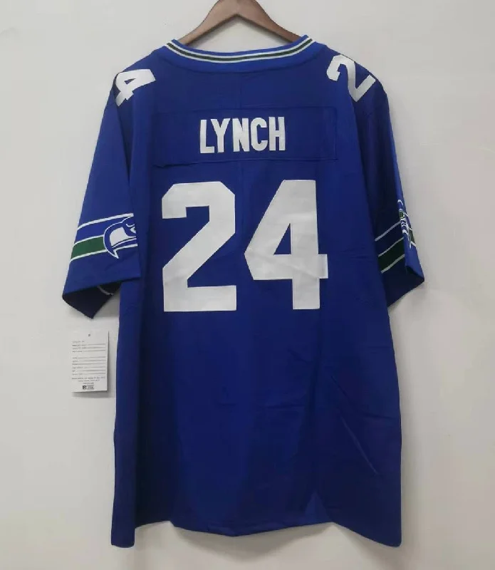 Marshawn Lynch Seattle Seahawks Jersey Mitchell & Ness blue