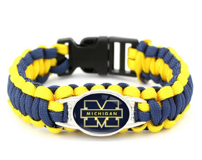 Michigan Wolverines snap clasp bracelet