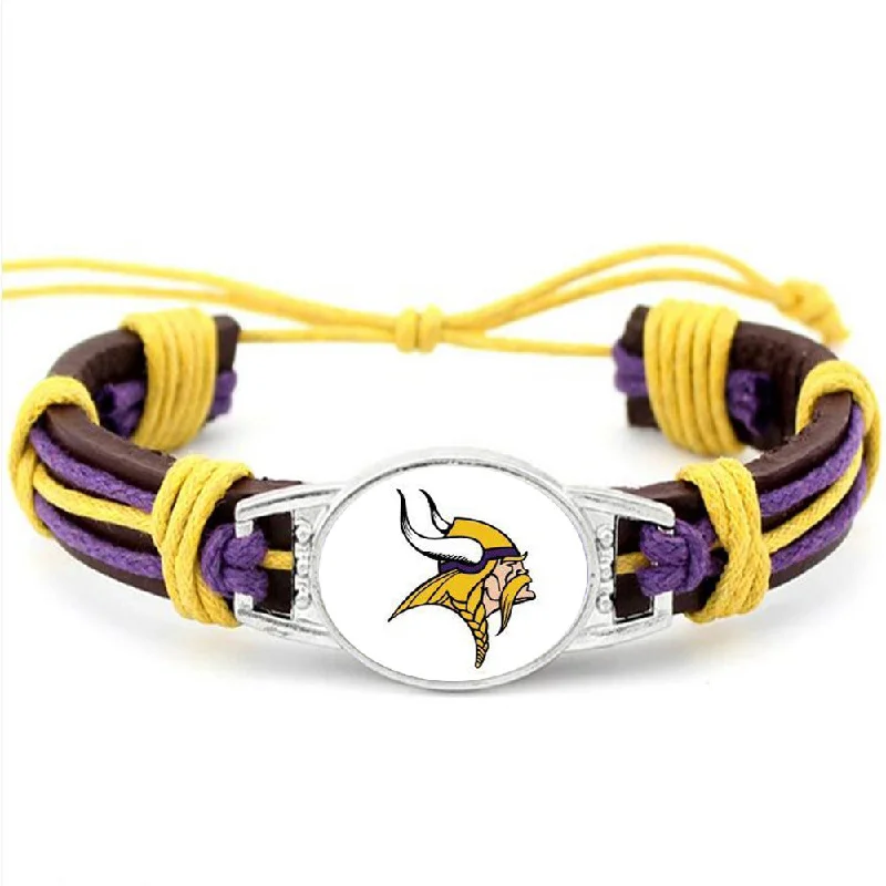 Minnesota Vikings NFL leather bracelet