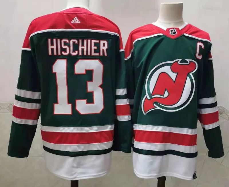 Nico Hischier New Jersey Devils Jersey Green