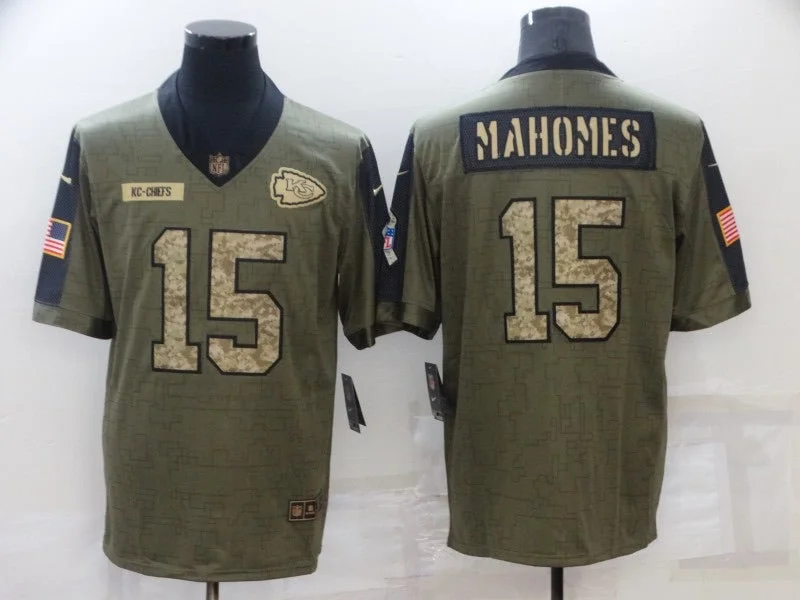 Patrick Mahomes Kansas City Chiefs military salute to service Jersey