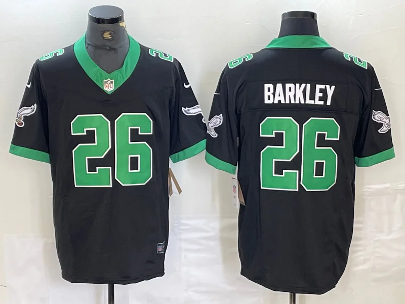 Saquon Barkley Philadelphia Eagles Jersey black throwback Nike