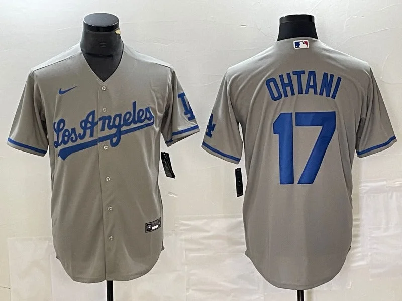 Shohei Ohtani Los Angeles Dodgers jersey gray